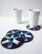 Image of Kaleidoscope Coaster Set Blue